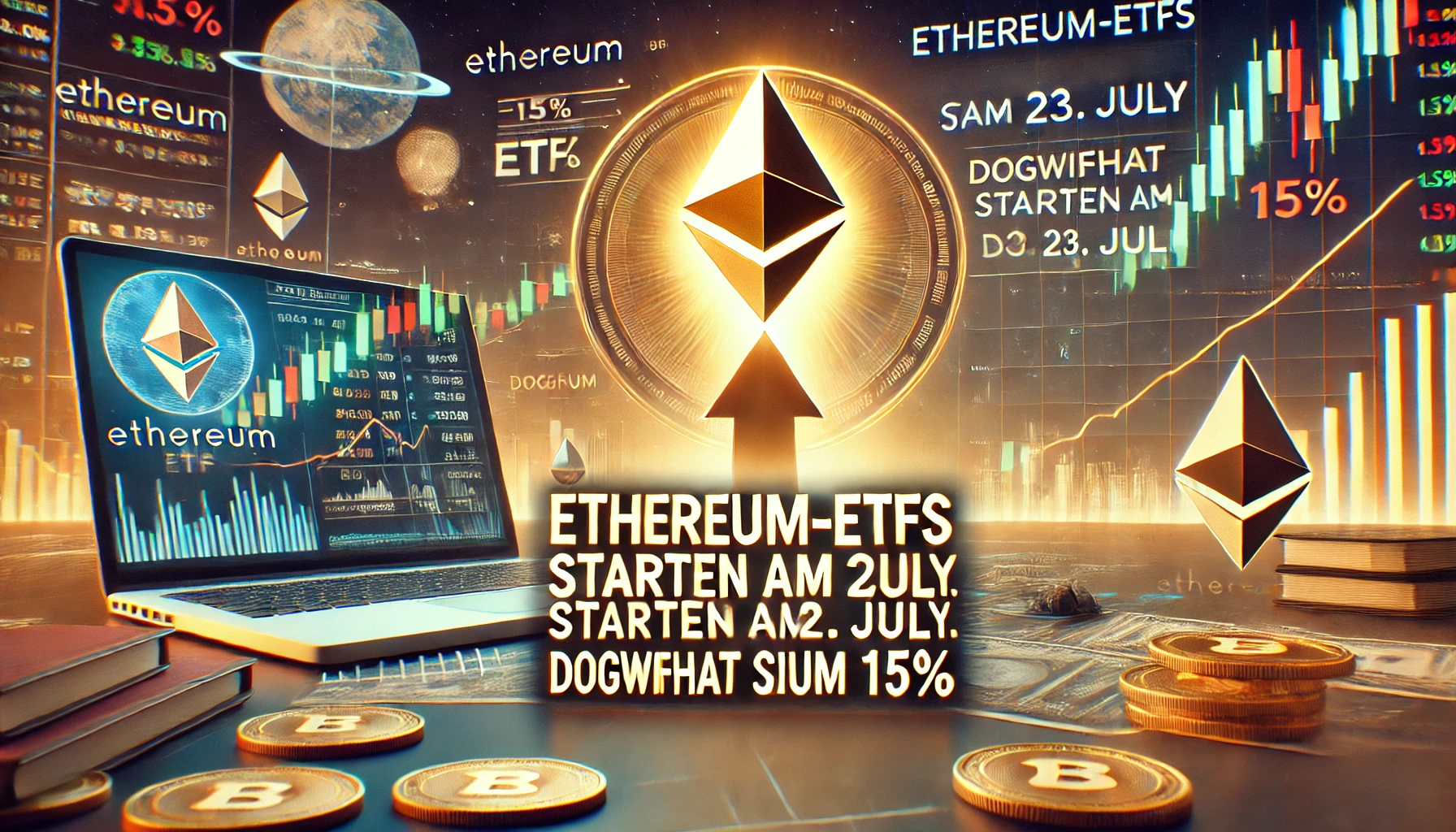 Ethereum-ETFs starten am 23. Juli, Dogwifhat steigt um 15%