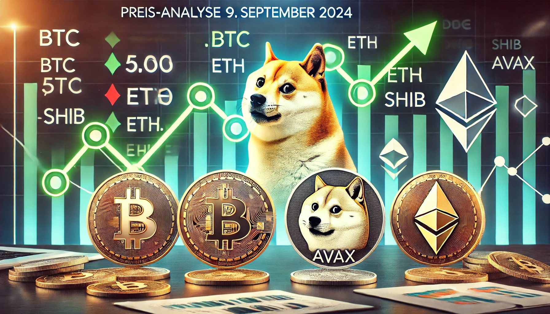 Preis-Analyse 9. September 2024 – BTC, DOGE, ETH, AVAX und SHIB