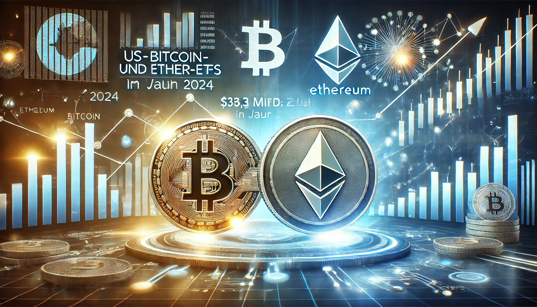 US-Bitcoin- und Ether-ETFs Verzeichnen $38,3 Mrd. Zuflüsse im Jahr 2024