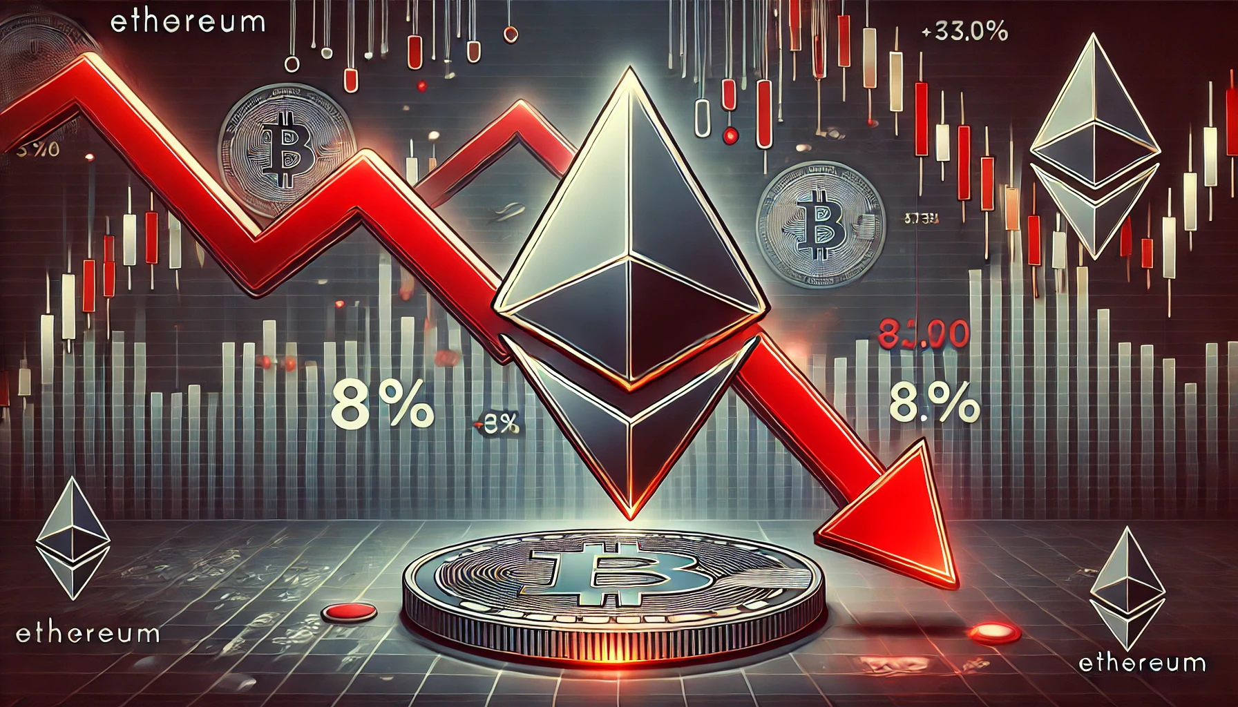 Ethereum-Kurs stürzt um 8 % ab – Steht ein Rückgang unter 3.000 USD bevor?